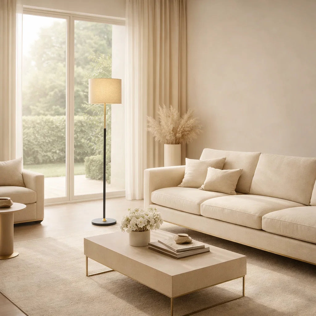 Stehleuchte – Schwarz & Gold