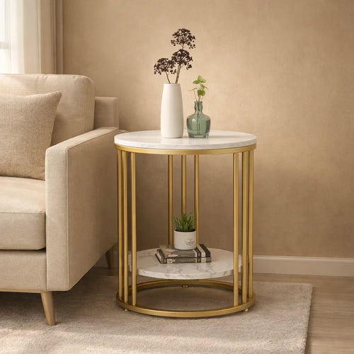 2-stöckiger Marmor Tisch