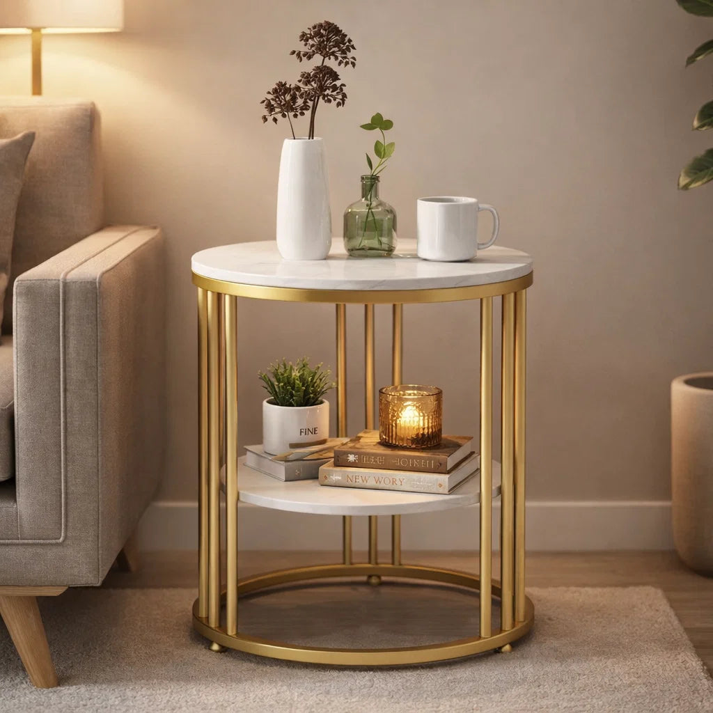 2-stöckiger Marmor Tisch