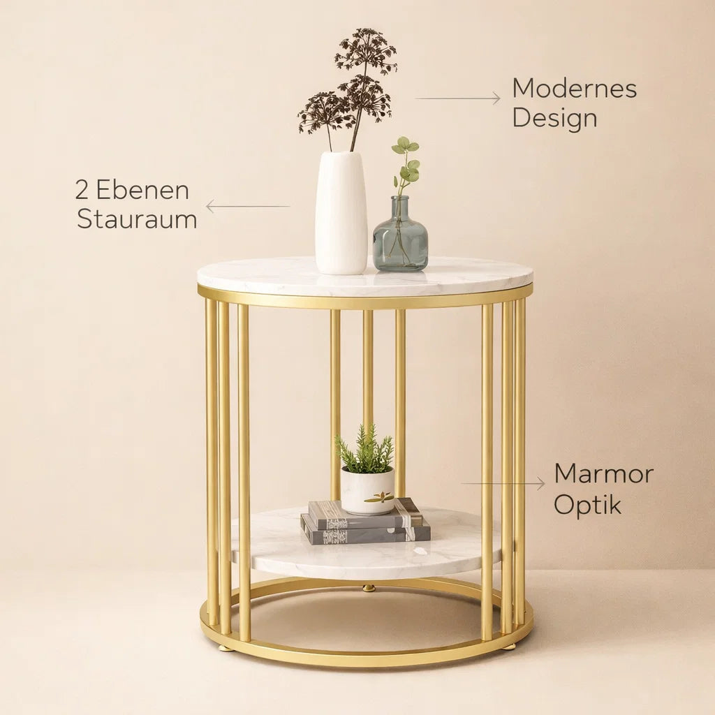 2-stöckiger Marmor Tisch