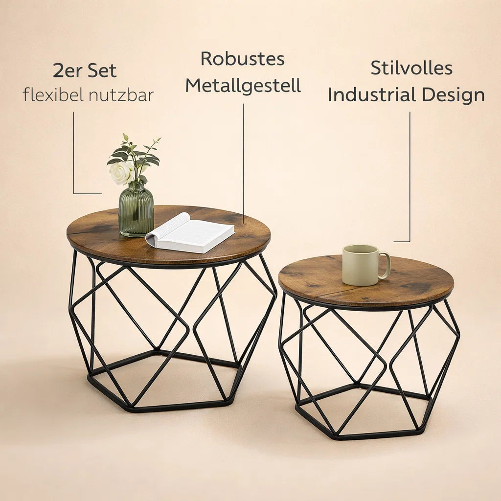 Industrial Couchtisch Set